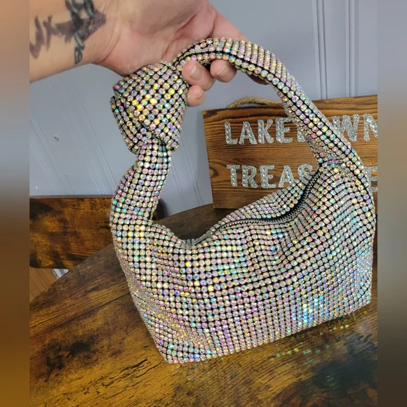 Like New Montana West Crystal Embellished Handbag aurora borialis - Picture 5 of 11